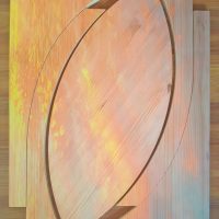 LEAF Mesa-Cuadro plegable madera con impresión en tinta
