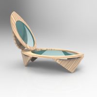 LEAF Mesa-Tumbona-Cuadro plegable 3D