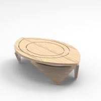 LEAF Mesa-Tumbona-Cuadro plegable 3D
